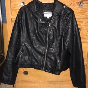 Faux leather jacket